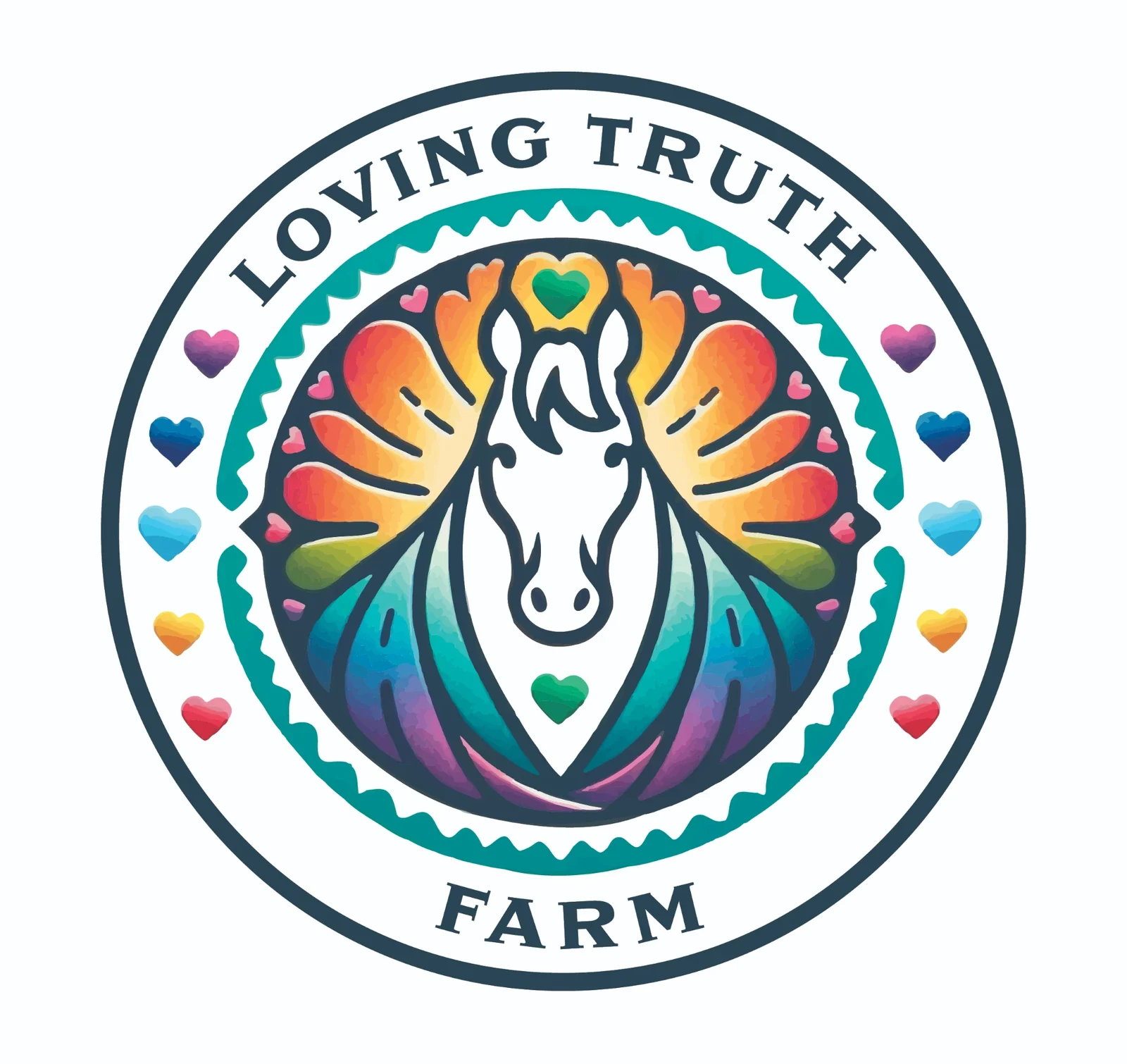 Loving Truth Farm equine therapy visual identity and logo