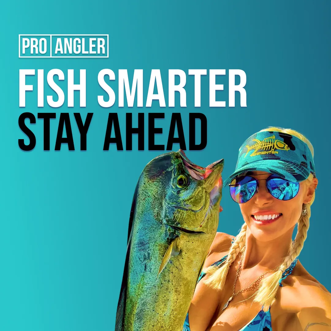 Pro Angler fishing app rebrand, onboarding UX, marketing assets